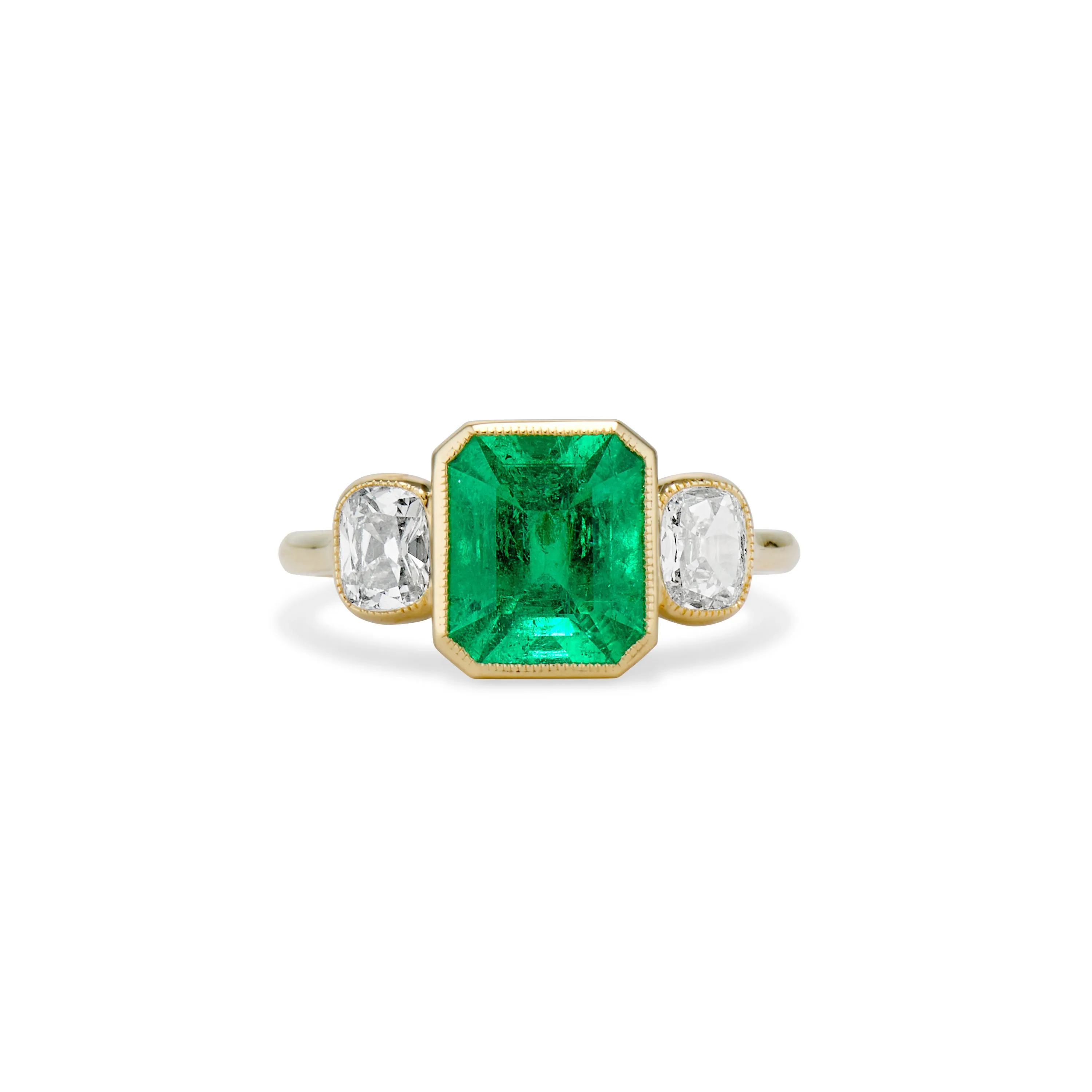 Rosie Emerald and Diamond Ring