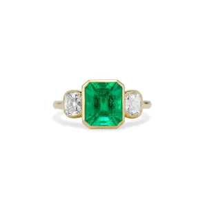 Rosie Emerald and Diamond Ring
