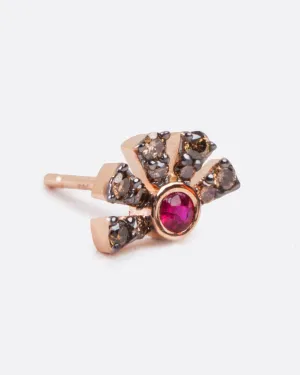 Ruby & Diamond Helia Earring