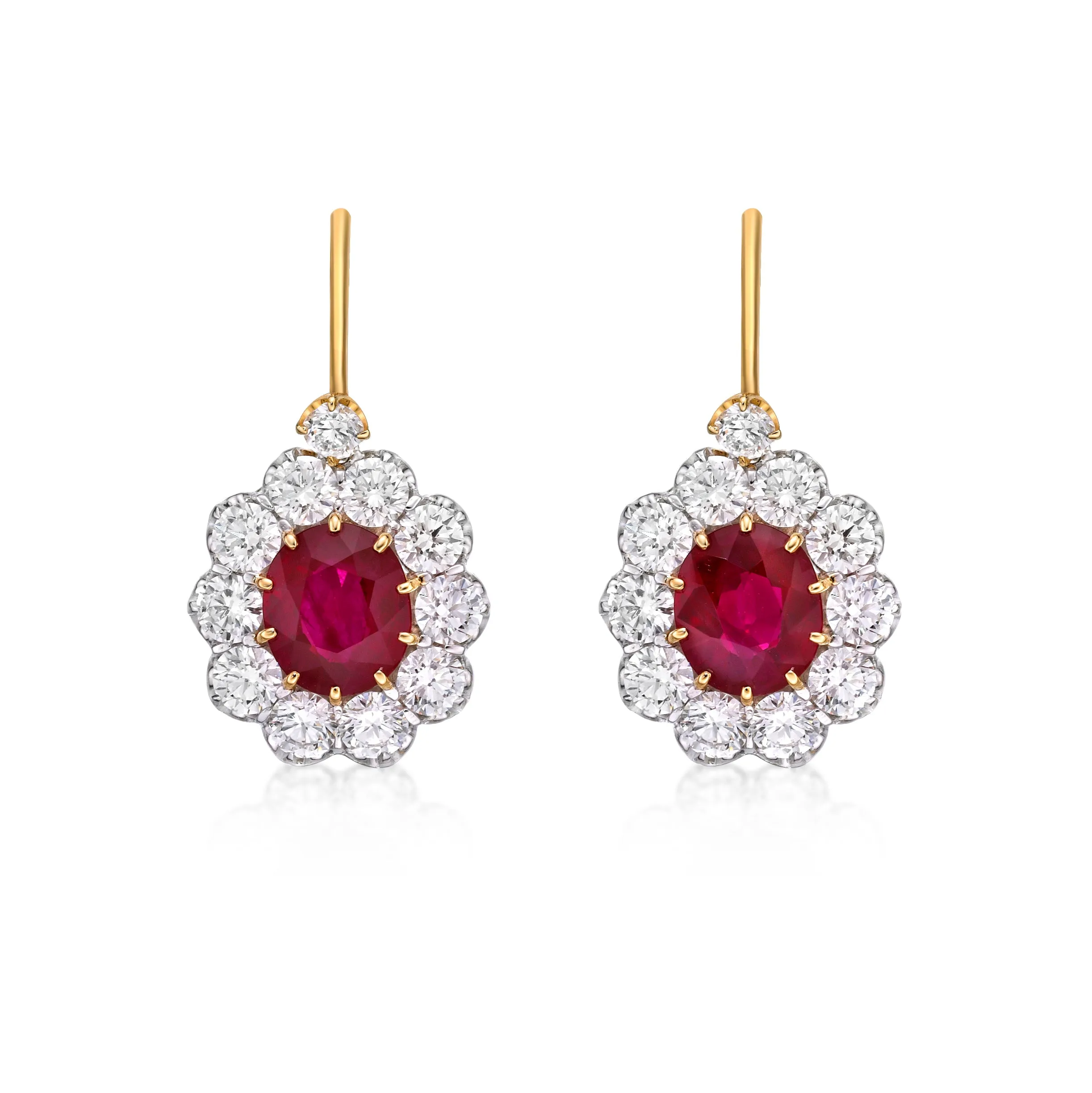 Ruby Diamond Earrings