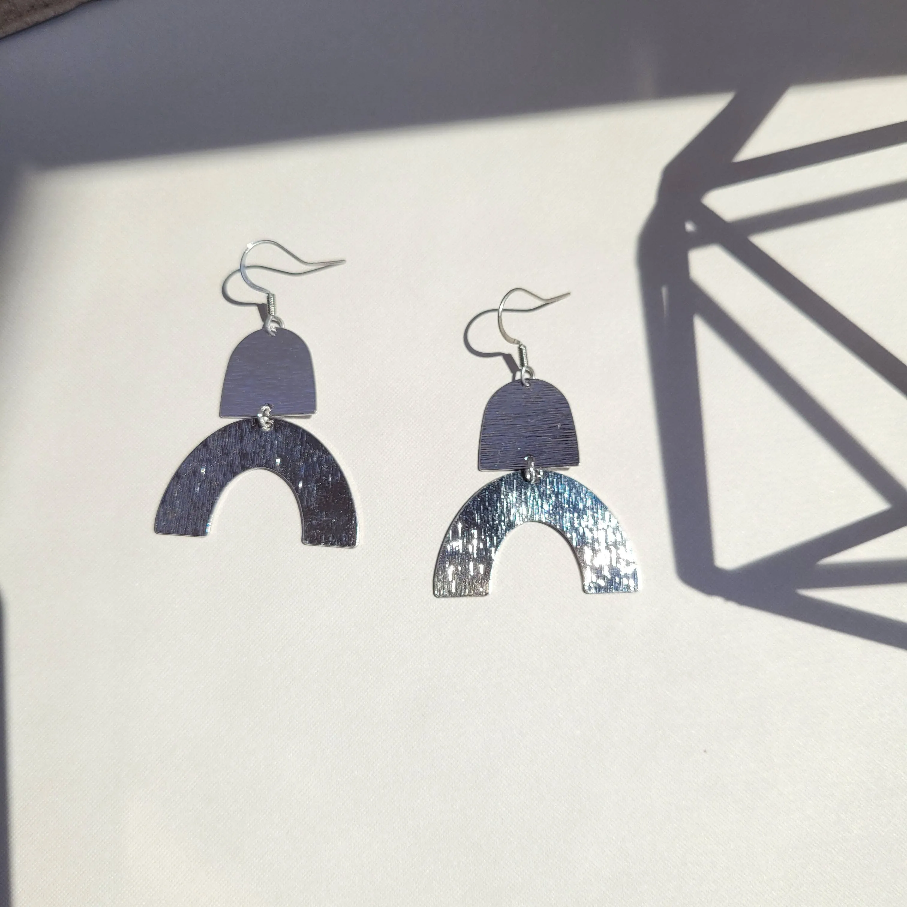 Ruby Earrings - Silver
