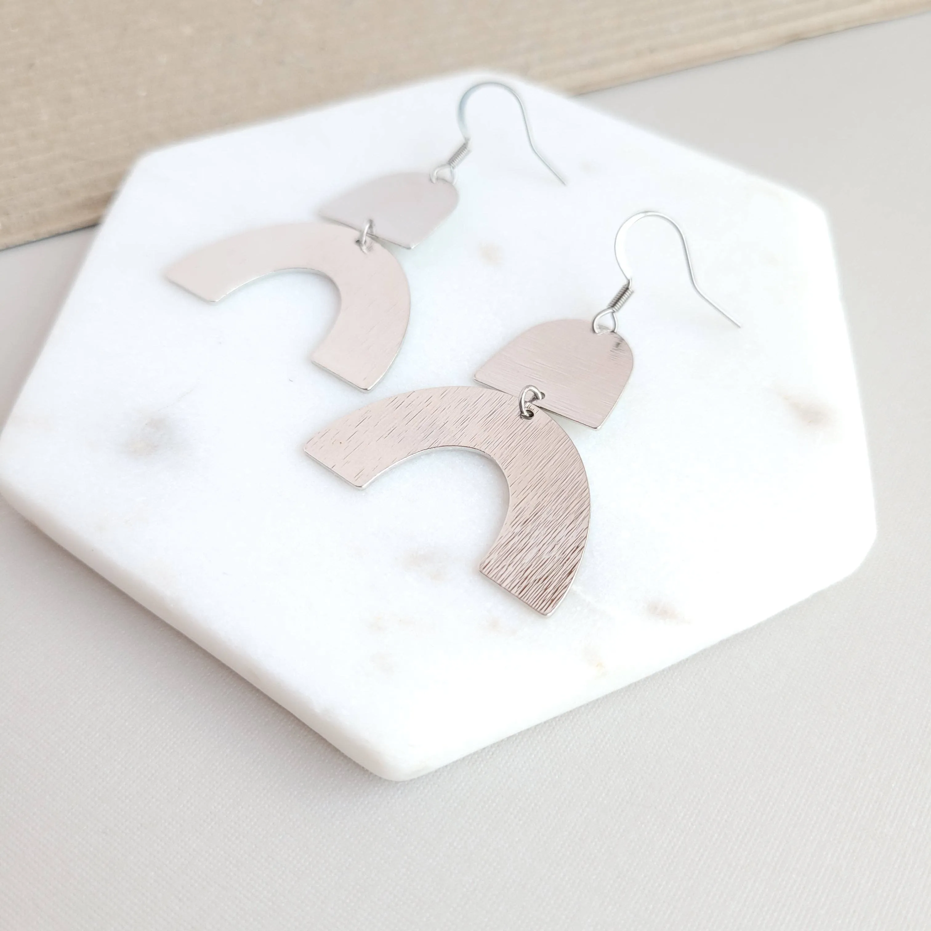 Ruby Earrings - Silver