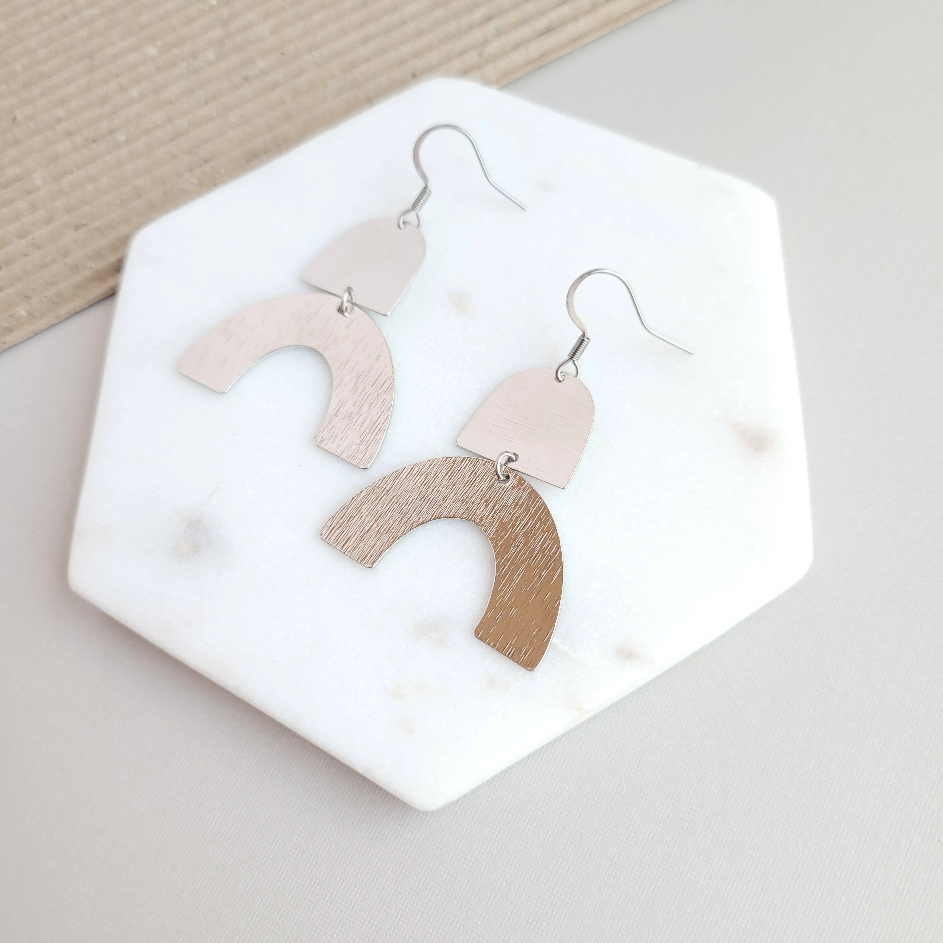 Ruby Earrings - Silver