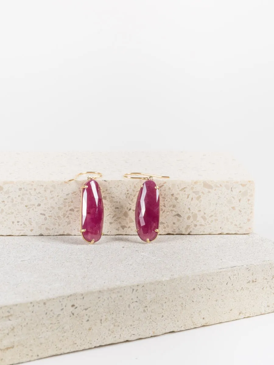 ruby earrings