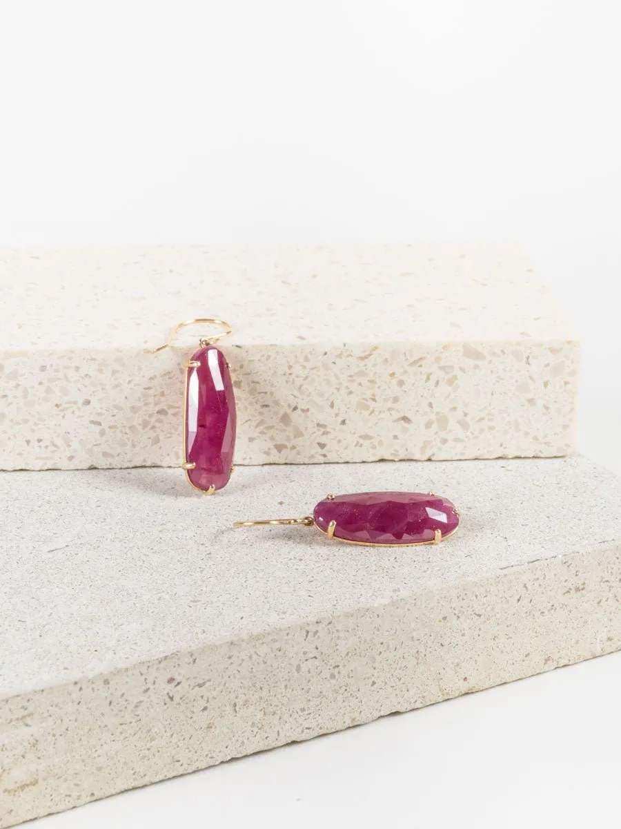 ruby earrings