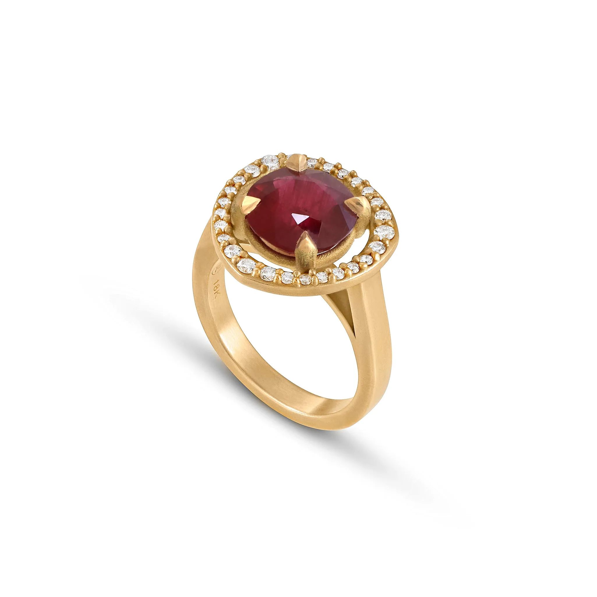 Ruby Halo Ring