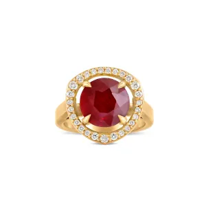 Ruby Halo Ring