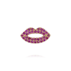 Ruby Lips Stud Earring