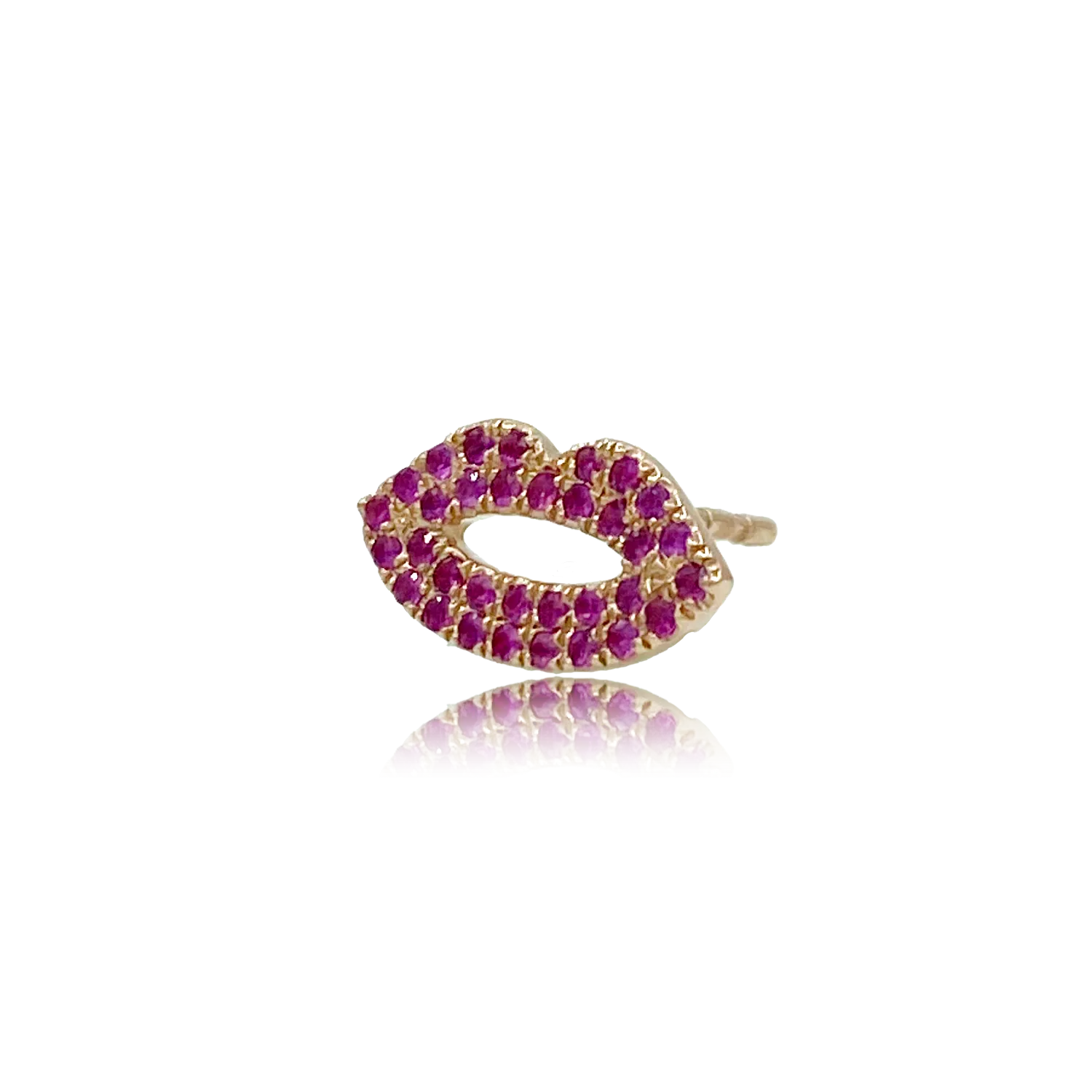 Ruby Lips Stud Earring