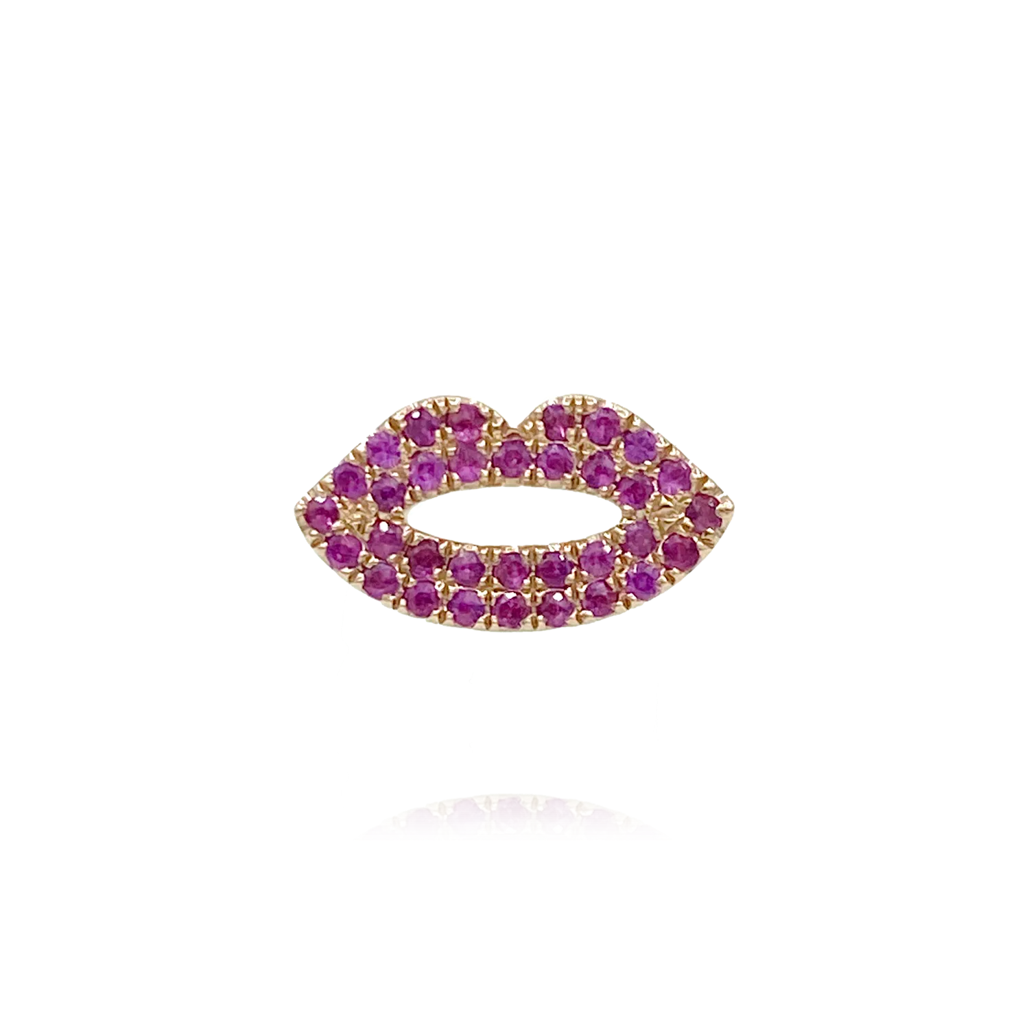 Ruby Lips Stud Earring