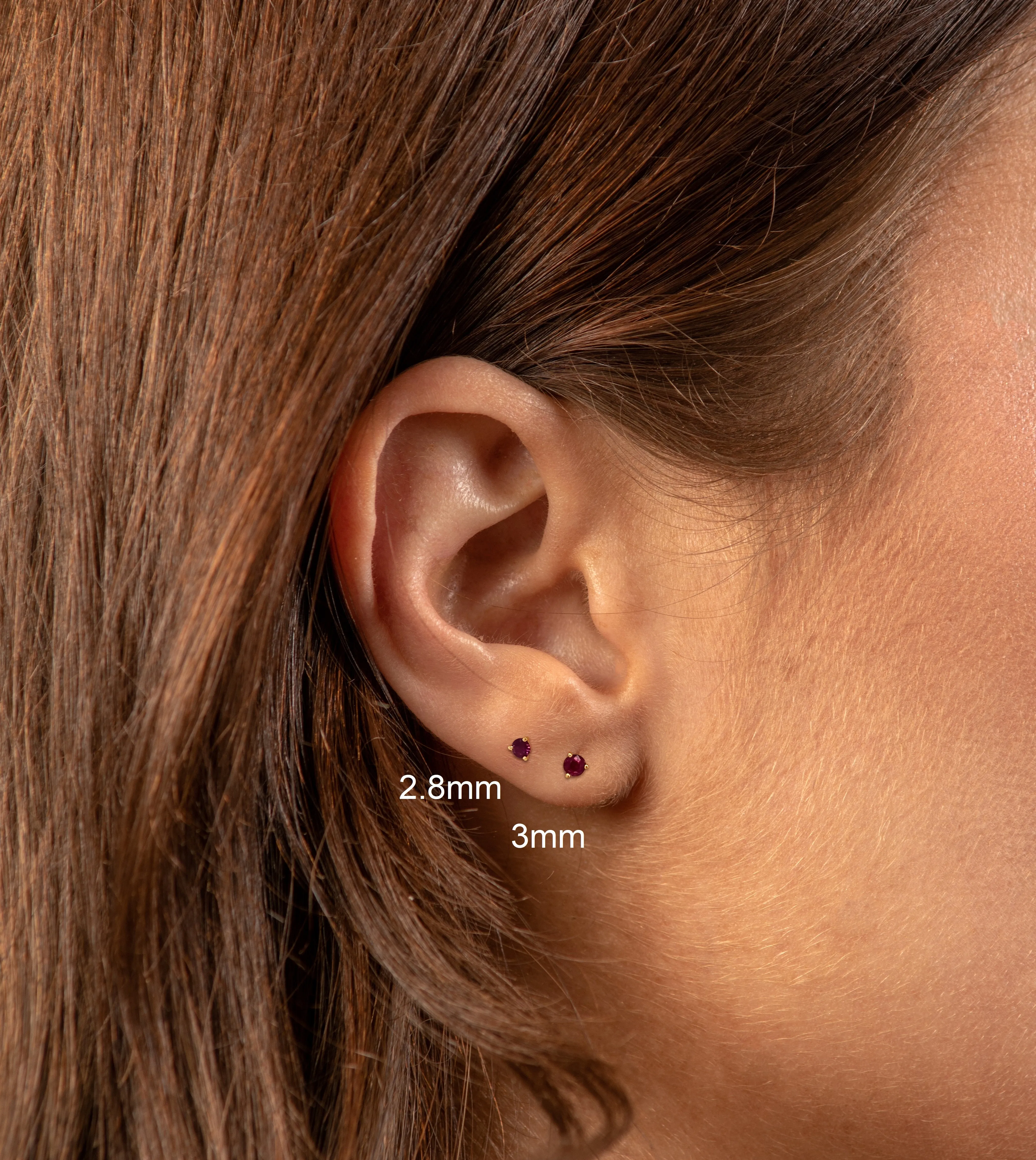 Ruby Martini Stud Earrings
