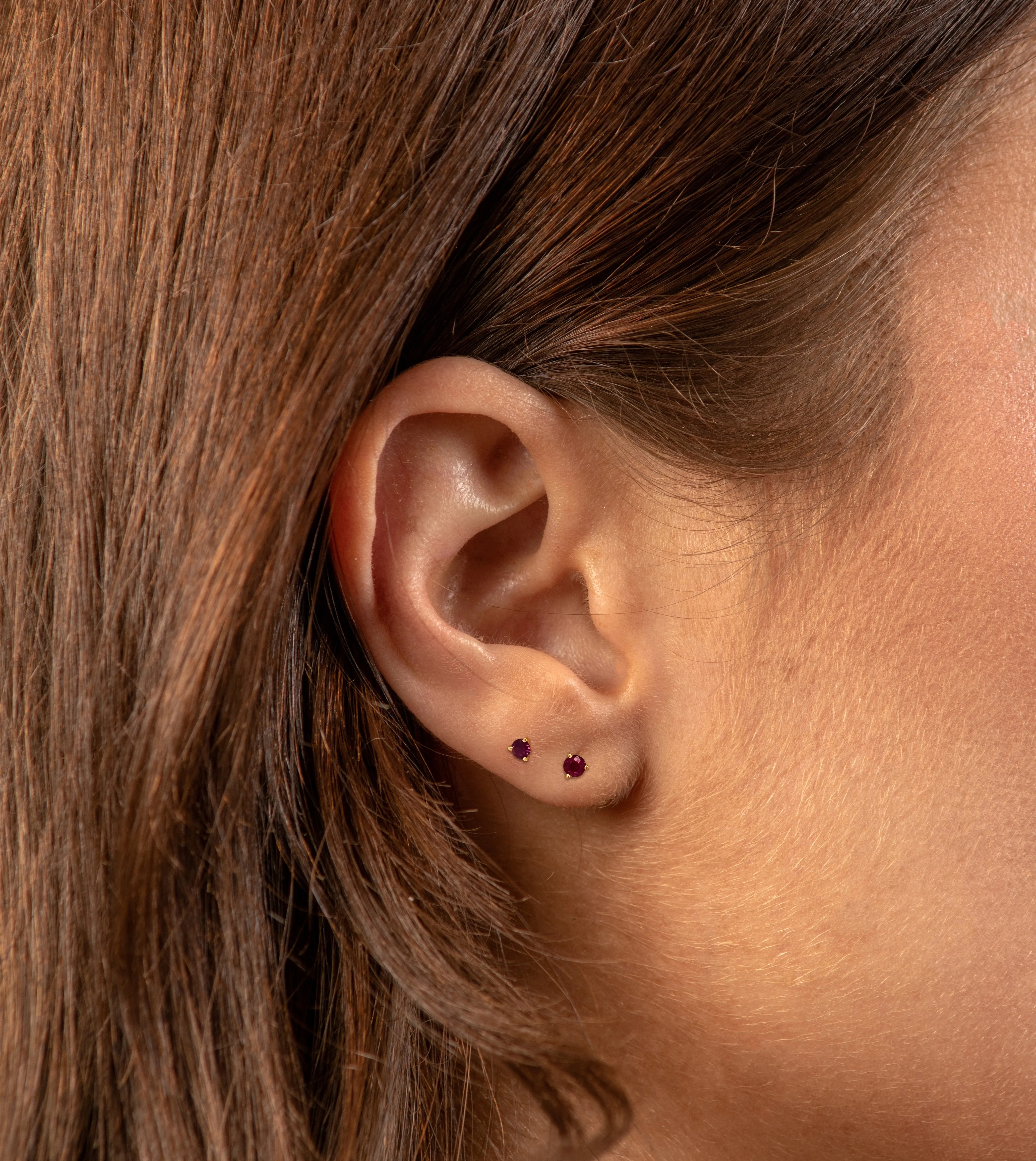Ruby Martini Stud Earrings