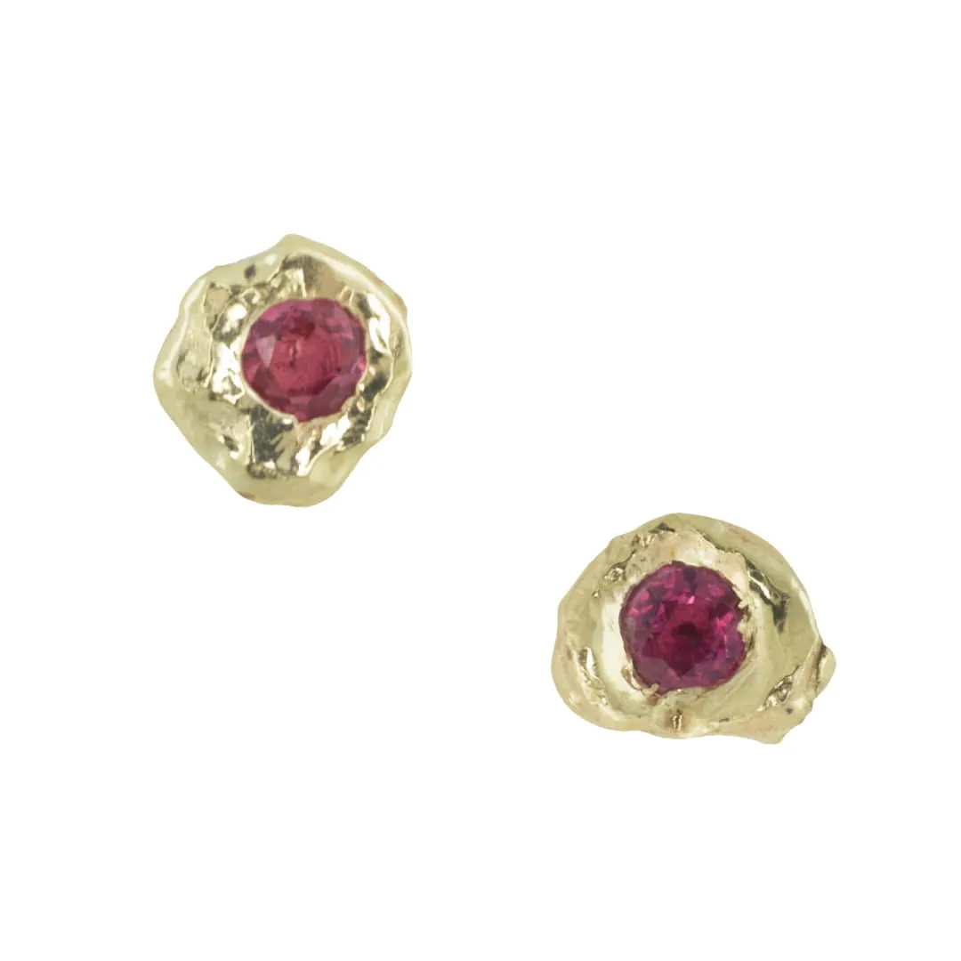 Ruby Petra Round Studs