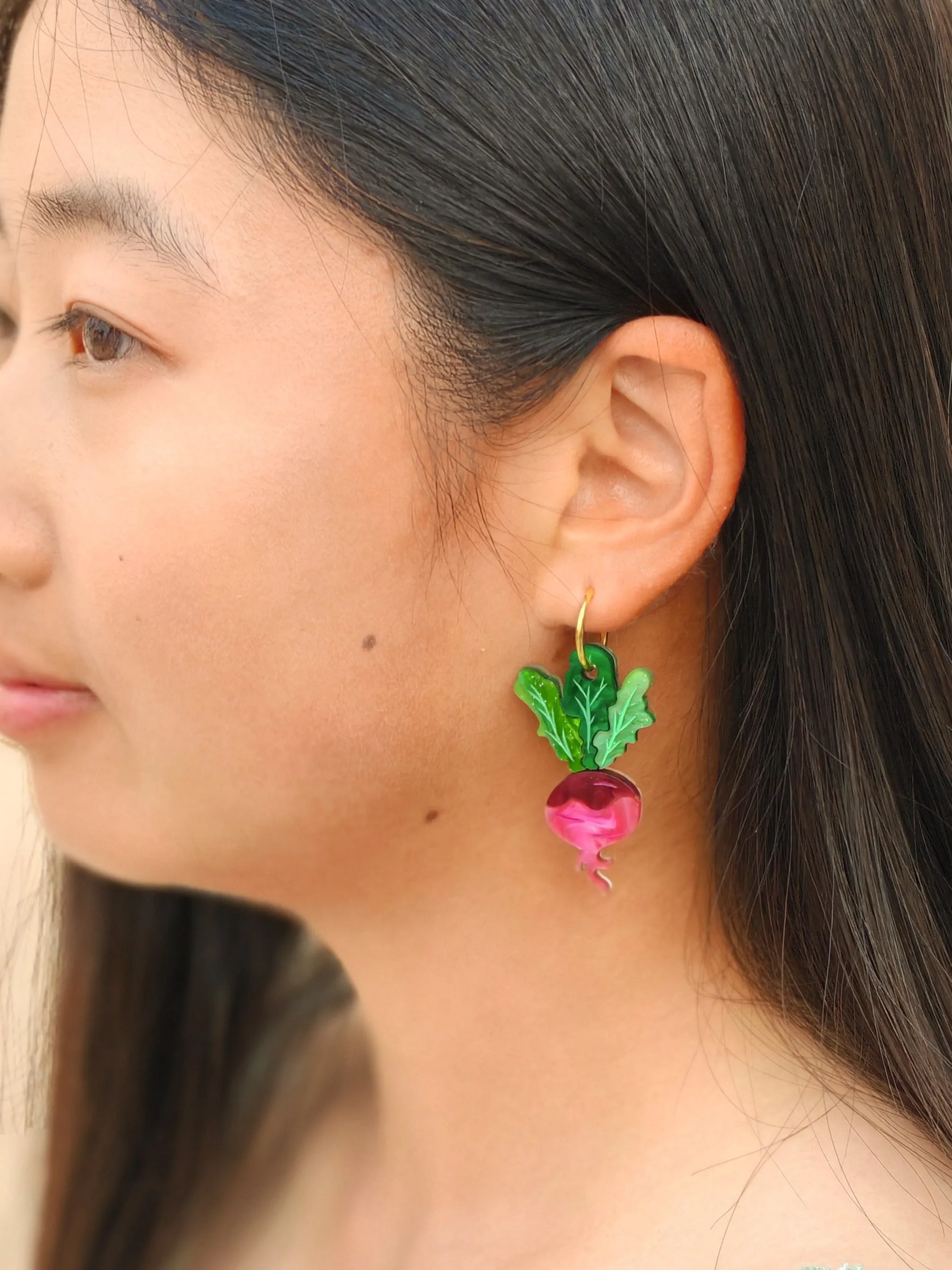 Ruby Radish Dangle