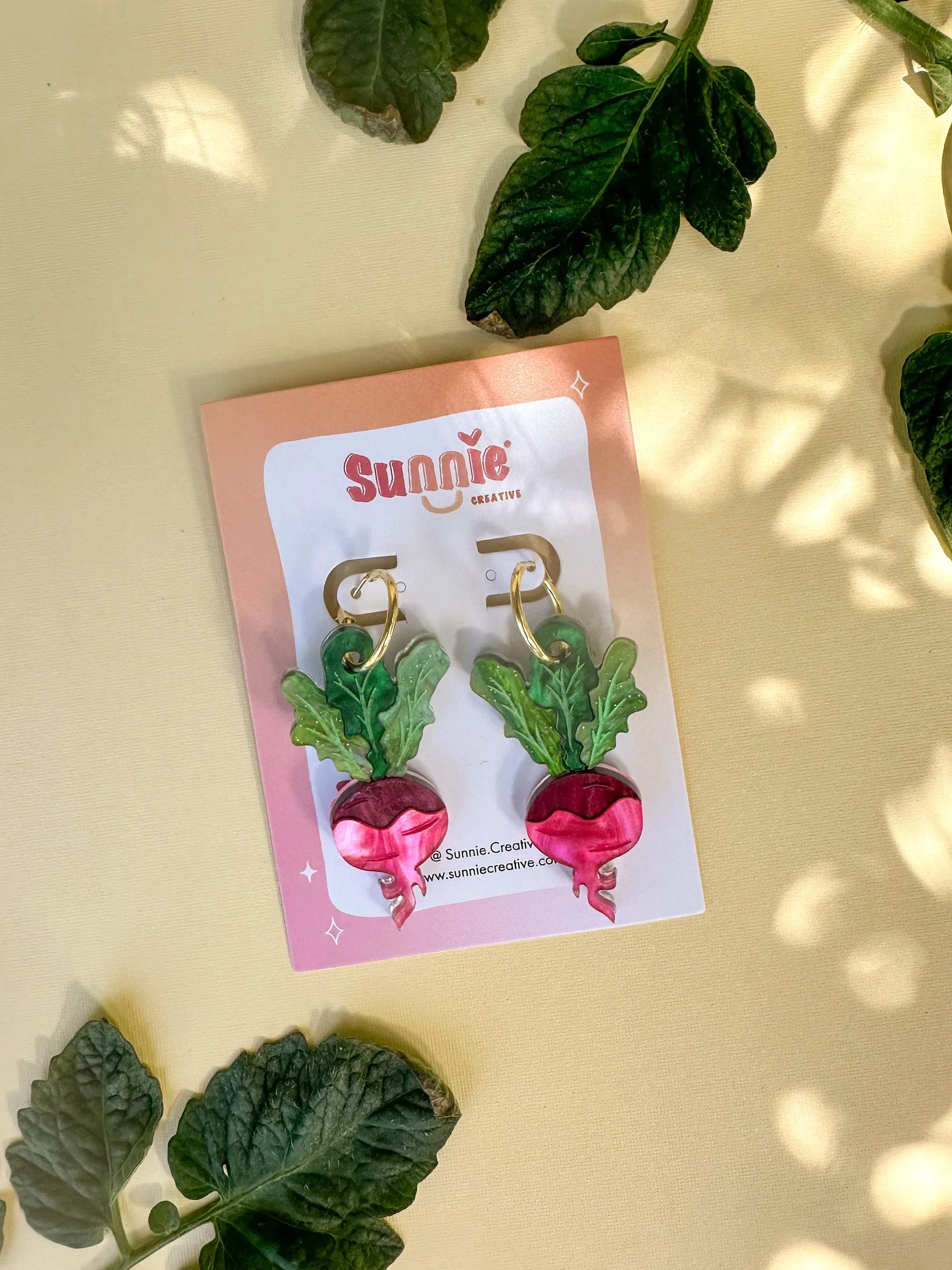 Ruby Radish Dangle