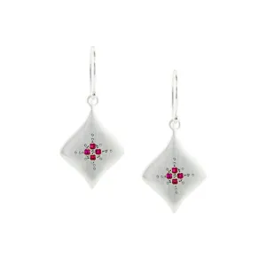 Ruby Silver Night Earrings