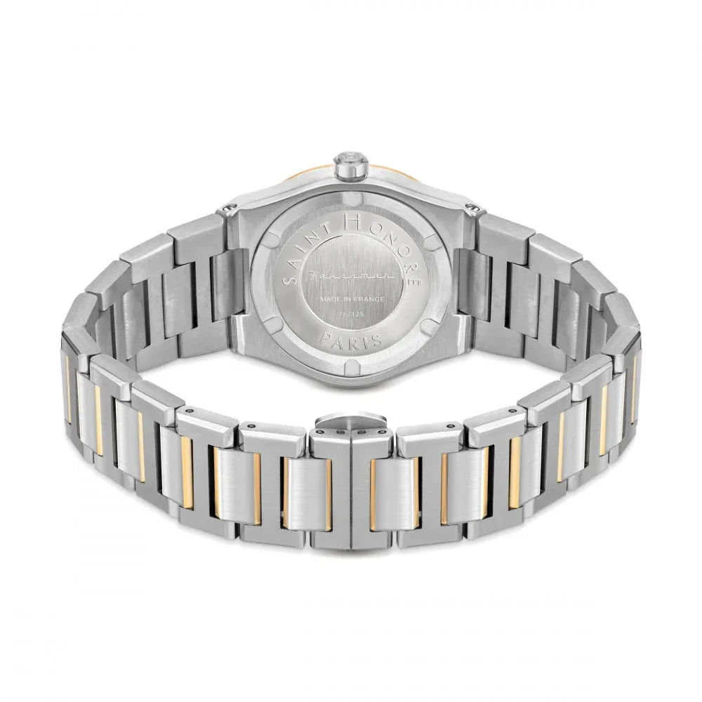 Saint Honore HAUSSMANN II Women's Green Dial Gold Silver Case and Bracelet Watch