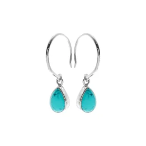 Samira open hoops with turquoise