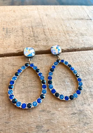Saphire teardrop earrings