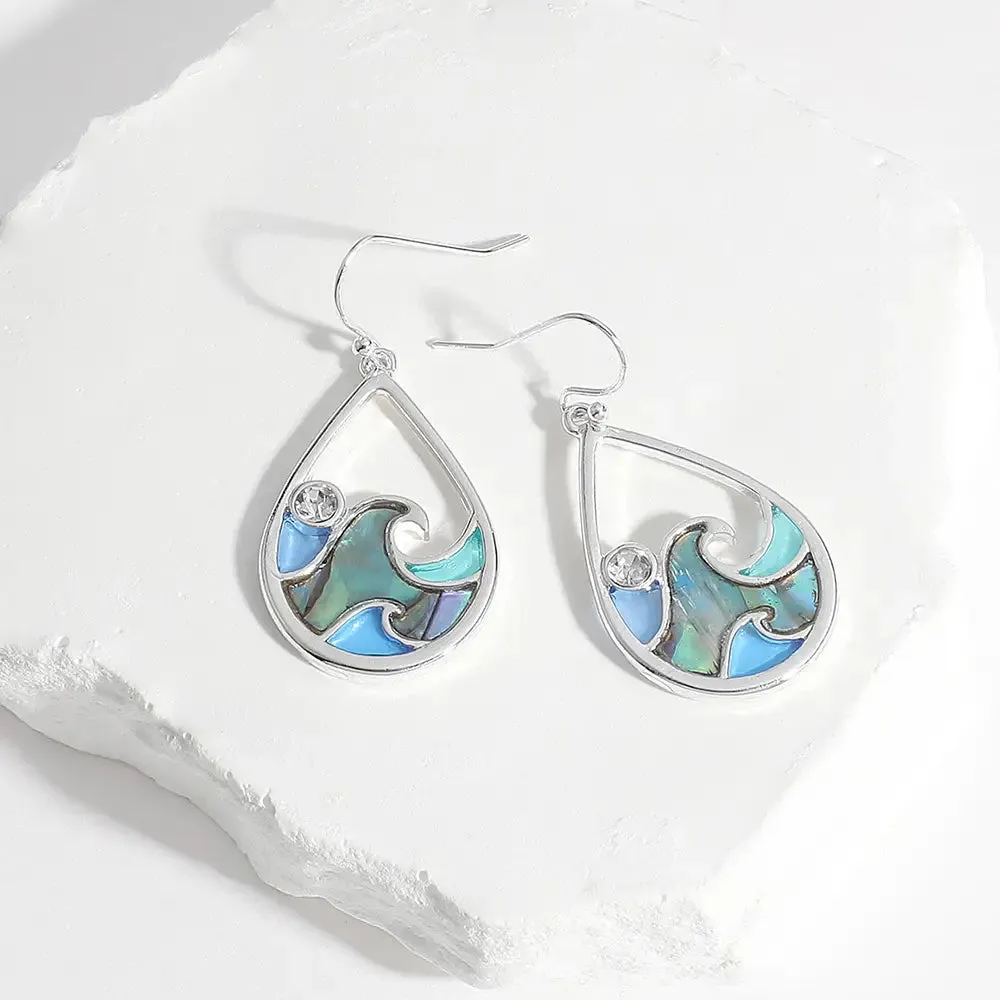 Sea Glass Wave Earring
