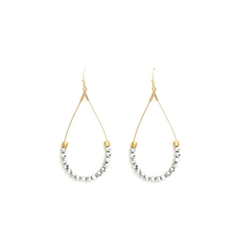 Semiprecious Teardrop Stone Earrings
