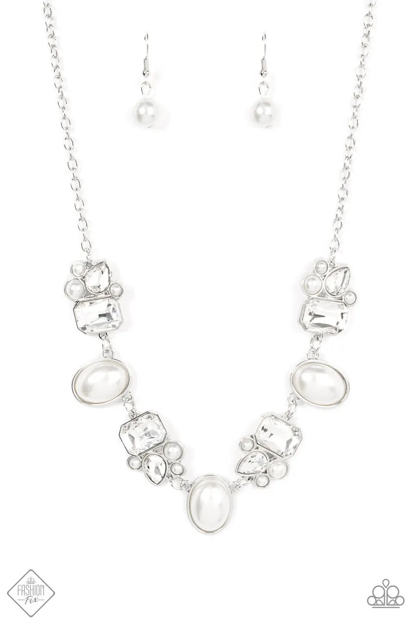 Sensational Showstopper White Paparazzi Necklace