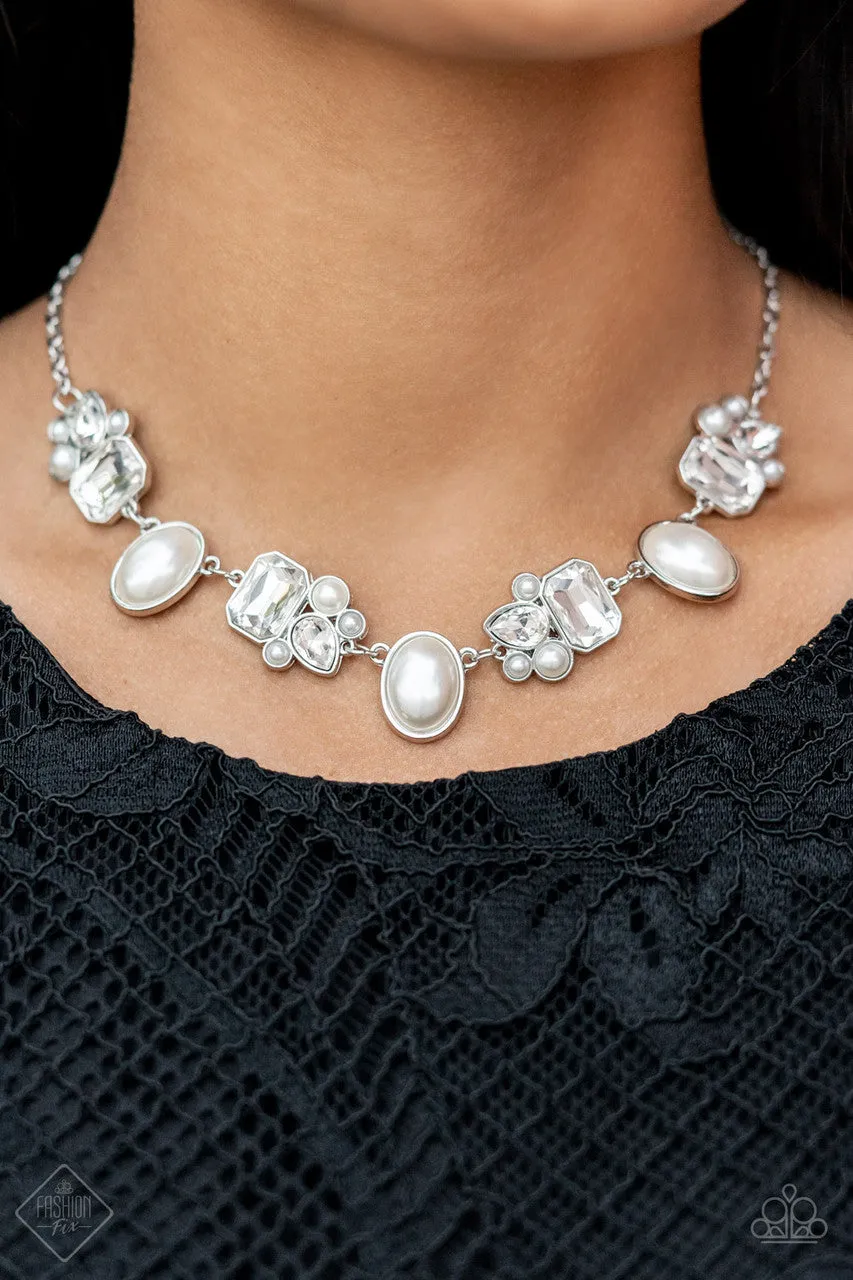 Sensational Showstopper White Paparazzi Necklace