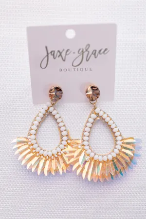 Sequin Teardrop Earrings, VARIOUS