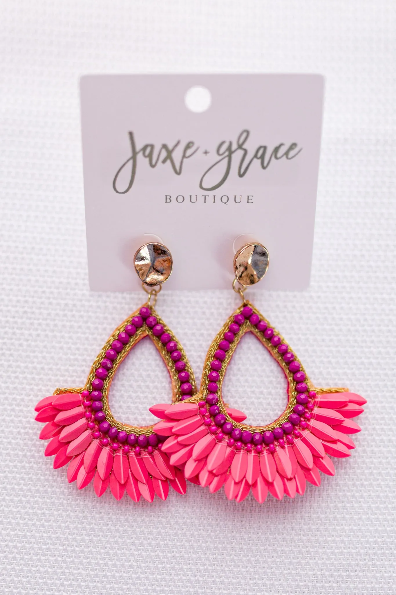 Sequin Teardrop Earrings, VARIOUS