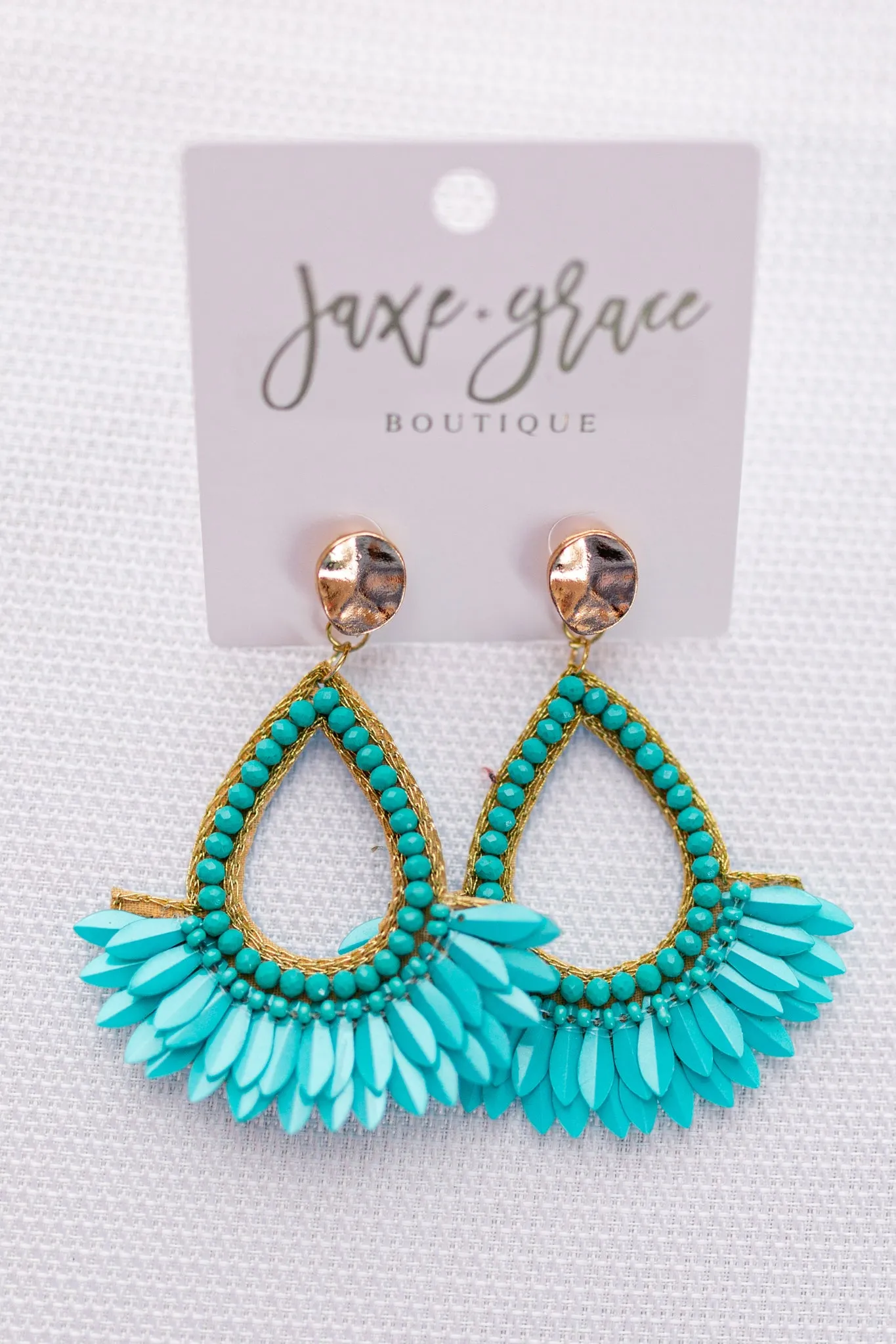 Sequin Teardrop Earrings, VARIOUS