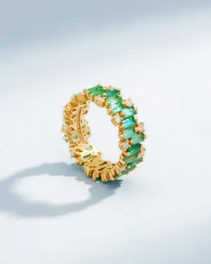 Shimmer Audrey Emerald Eternity Band