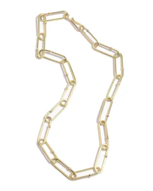 Shimmer Long Link Choker in 18k Yellow Gold