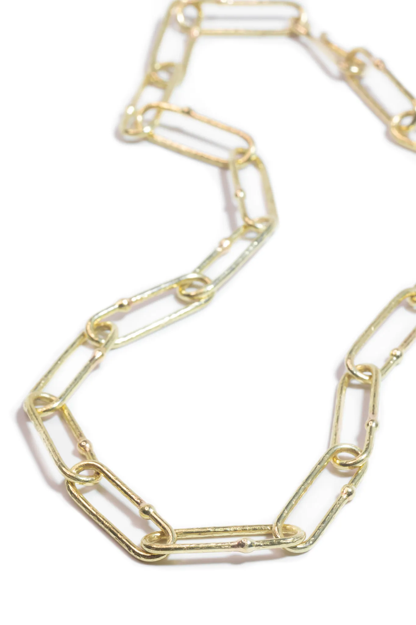 Shimmer Long Link Choker in 18k Yellow Gold