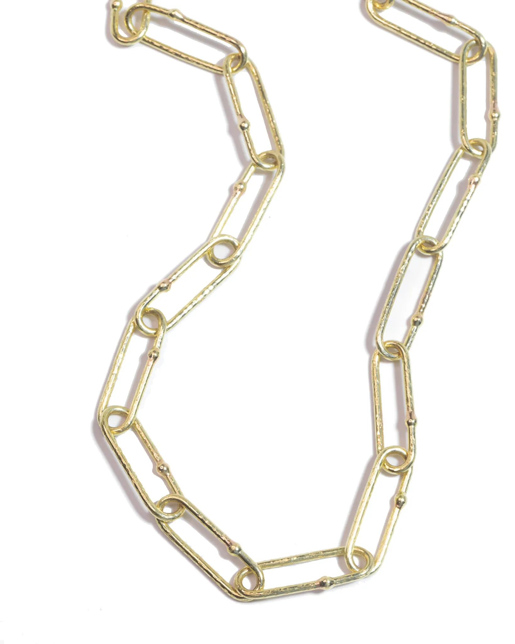 Shimmer Long Link Choker in 18k Yellow Gold