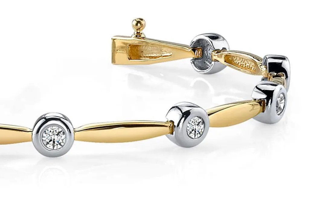 Shiny Link Diamond Bracelet with 1.00 ct.(finished) 3mm