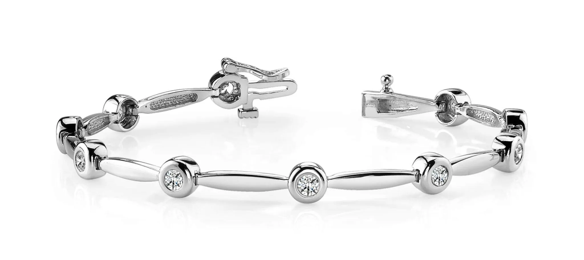 Shiny Link Diamond Bracelet with 1.00 ct.(finished) 3mm