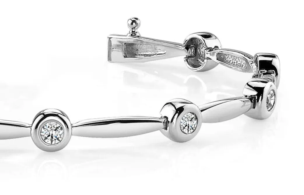 Shiny Link Diamond Bracelet with 1.00 ct.(finished) 3mm