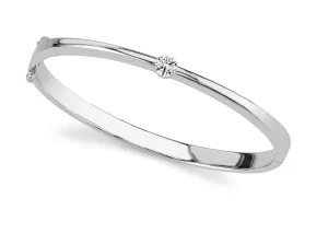 Single Shiny Diamond Bangle Lab-Grown Diamond Bracelet with 0.75 ct.(finished) 5.7mm