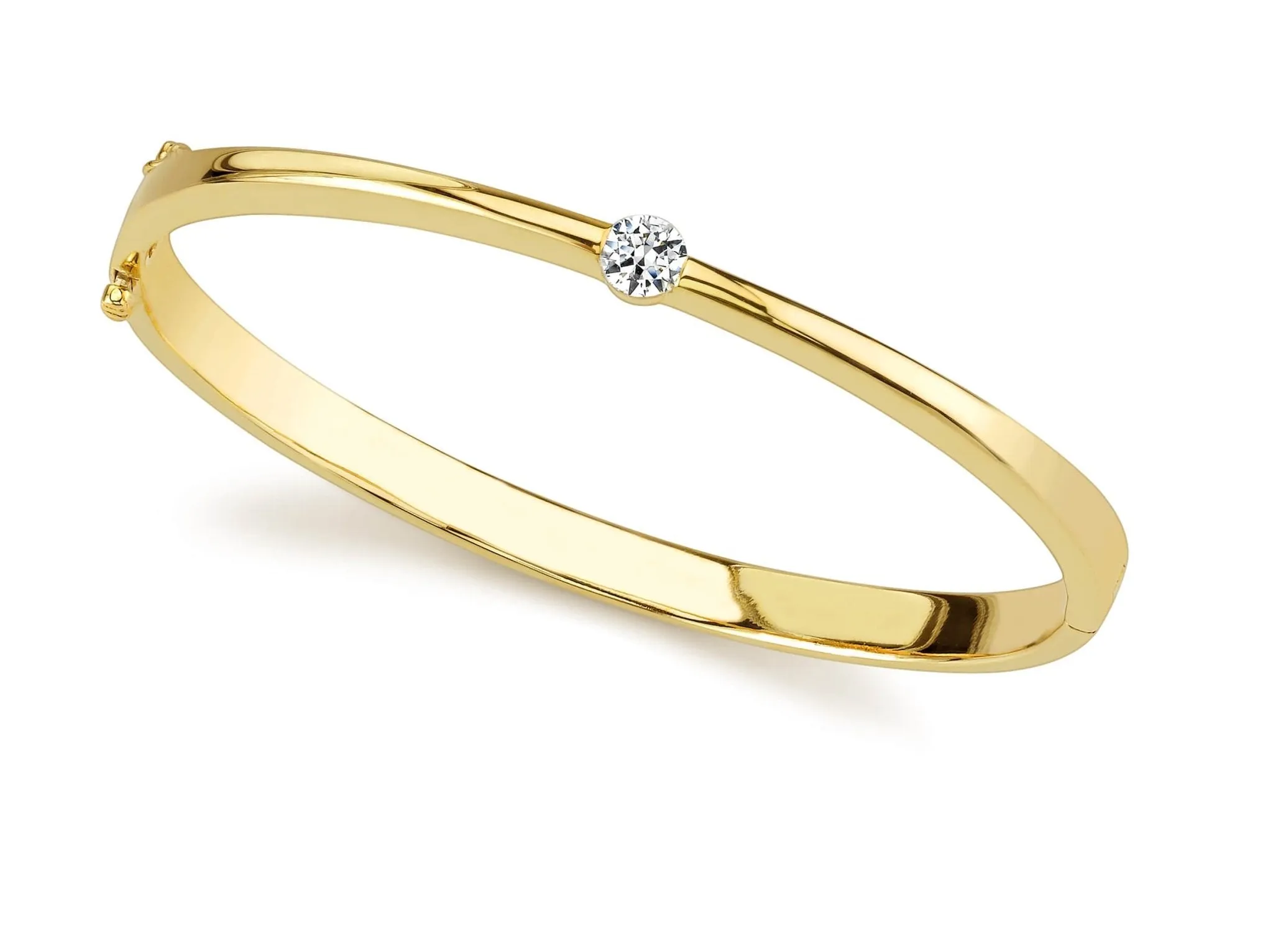 Single Shiny Diamond Bangle Lab-Grown Diamond Bracelet with 0.75 ct.(finished) 5.7mm