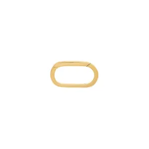 Small Oval Charm Connector Clasp 14K