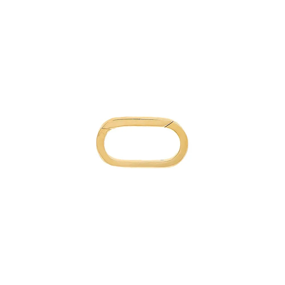 Small Oval Charm Connector Clasp 14K