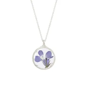 Small Silver Lobelia Necklace