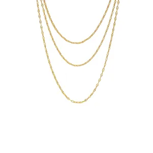 Solid Mariner Chain Necklace Combo Set