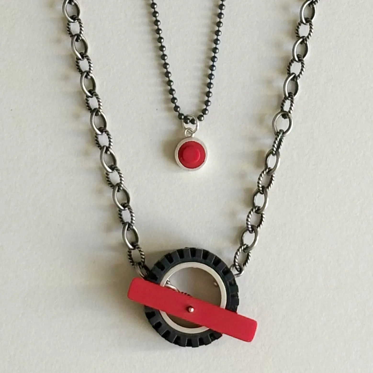Spare Tire Toggle Necklace