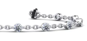 Sparkling Diamond And Chain Link Lab-Grown Diamond Bracelet with 2.08 ct.(finished) 3.5mm