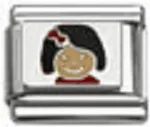 Stainless Steel 9mm Shiny Girl Link for Italian Charm Bracelet