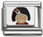Stainless Steel 9mm Shiny Girl Link for Italian Charm Bracelet
