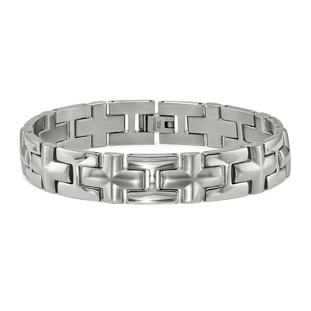 Stainless Steel Brushed/Polished 8.5in Bracelet