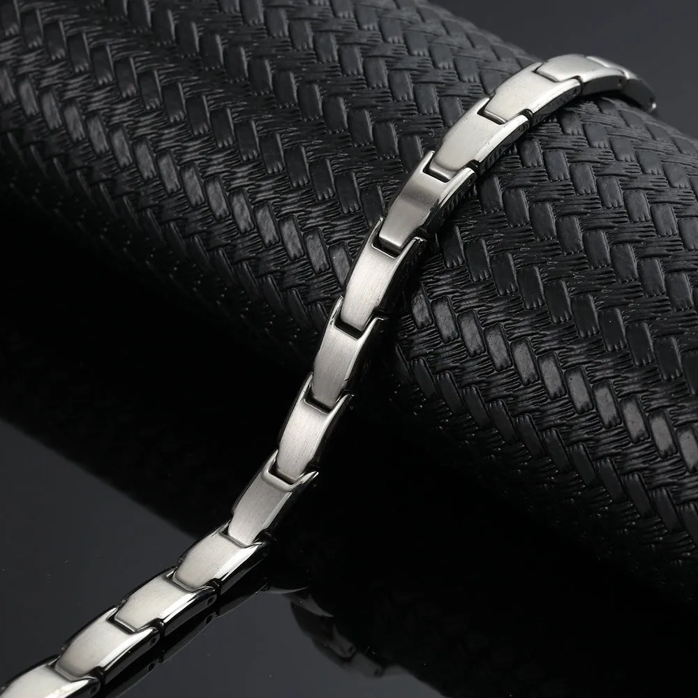 Stainless Steel Energy Bracelet 4-in-1. 2 Colors available. Model B001W