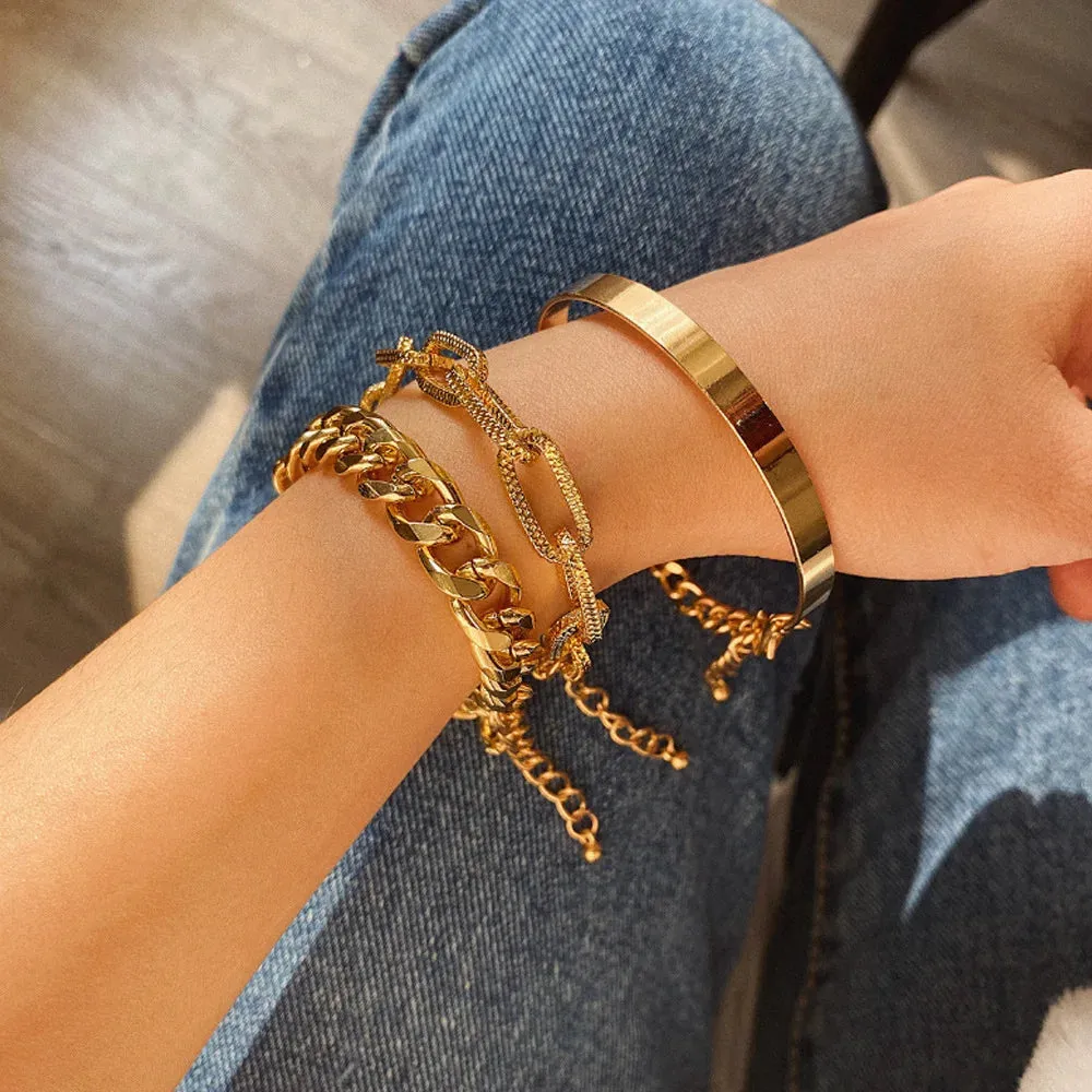 Stainless Steel Paper Clip Bracelets & Bangles (For AU/UK/USA only)